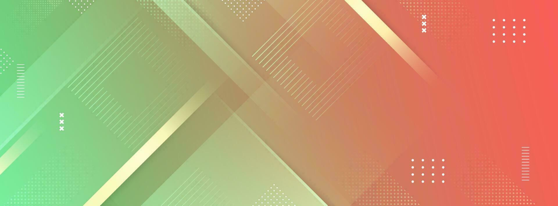 banner background. full color, green gradation and red.geometric ,elegant and clean.business ,etc. eps 10 vector