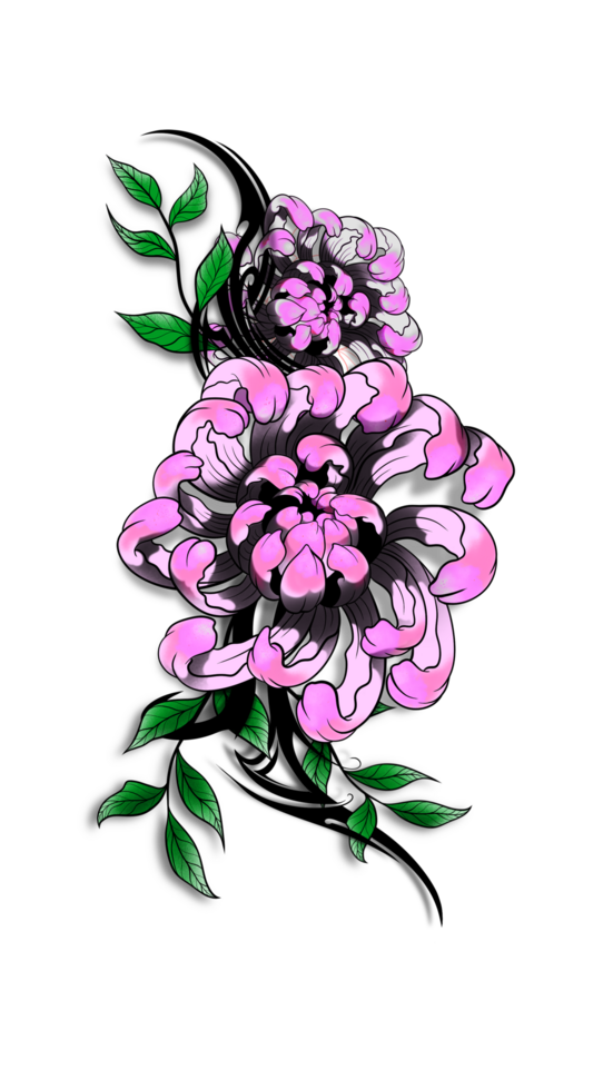 flower tattoo illustration png