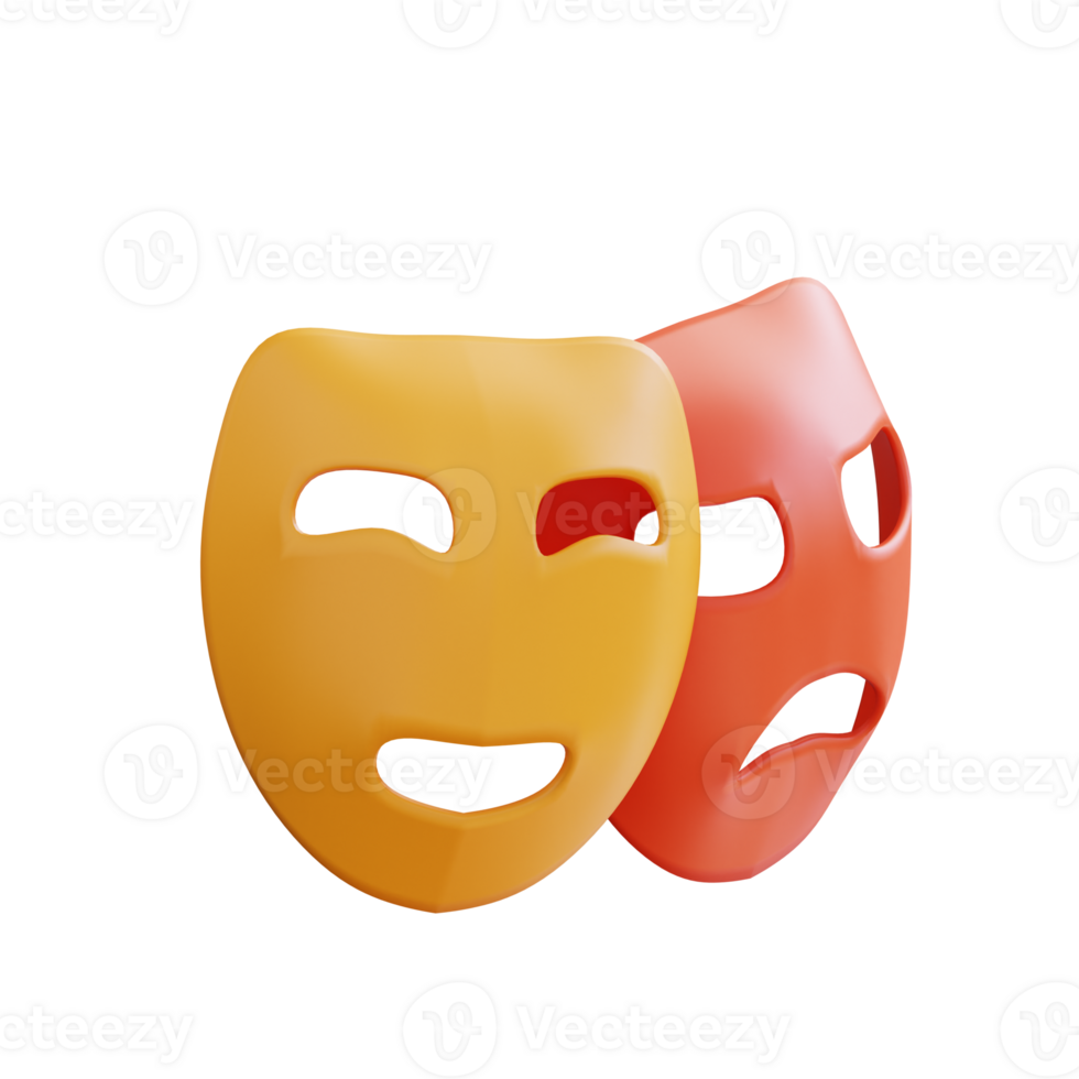 3d illustration actor's mask png