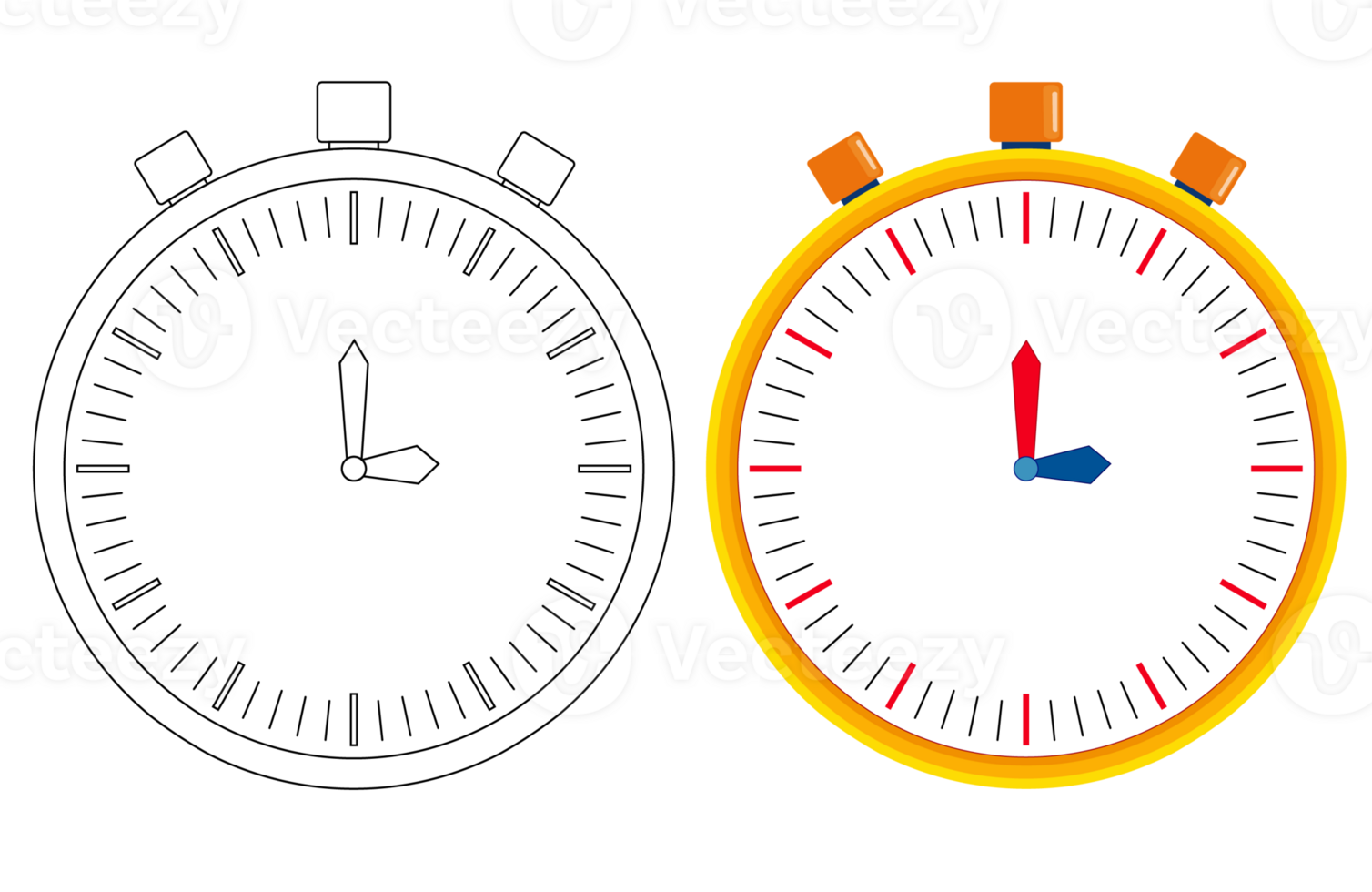 doddle objeto para cronômetro com delineado png