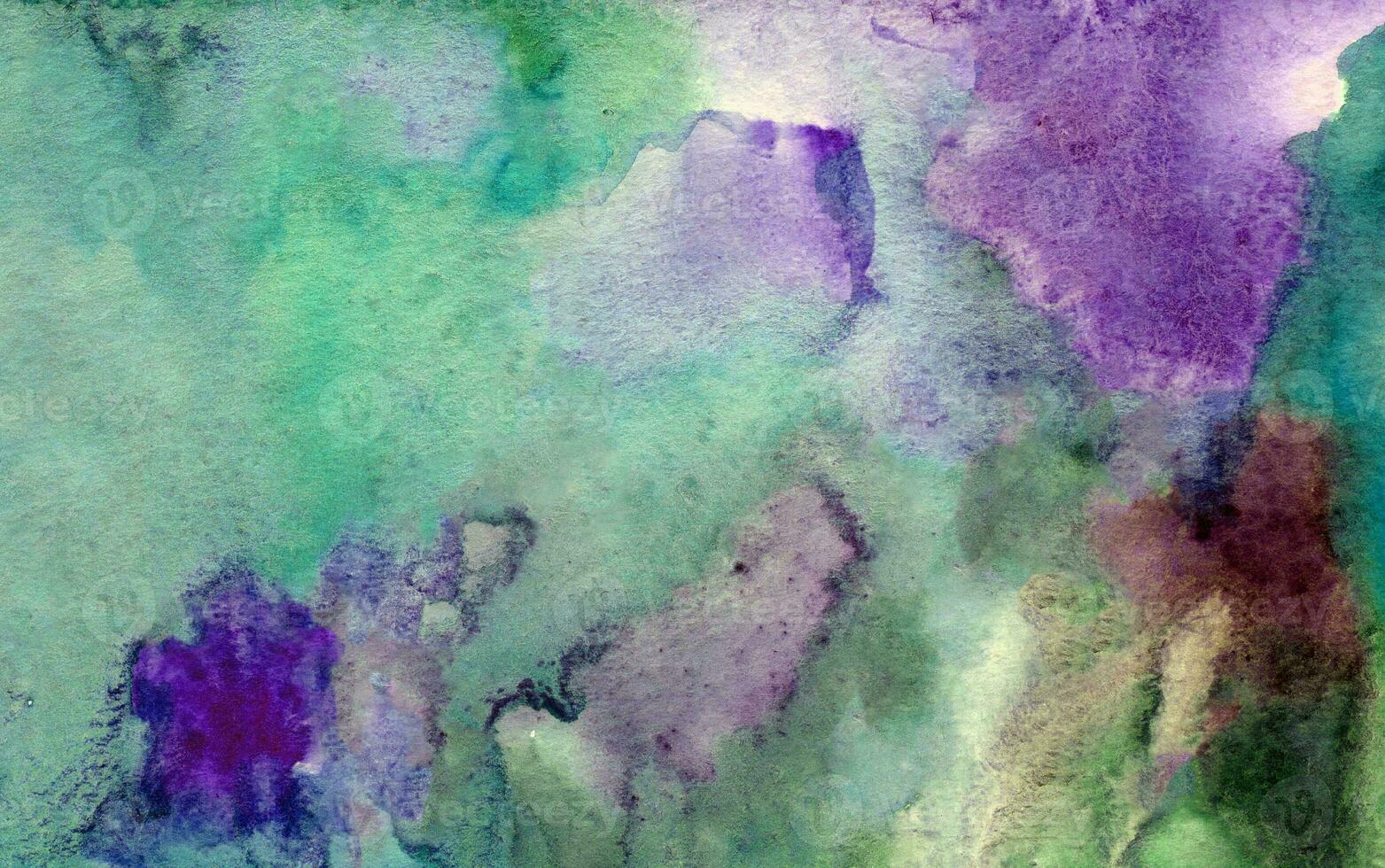 green- purple watercolor background texture photo