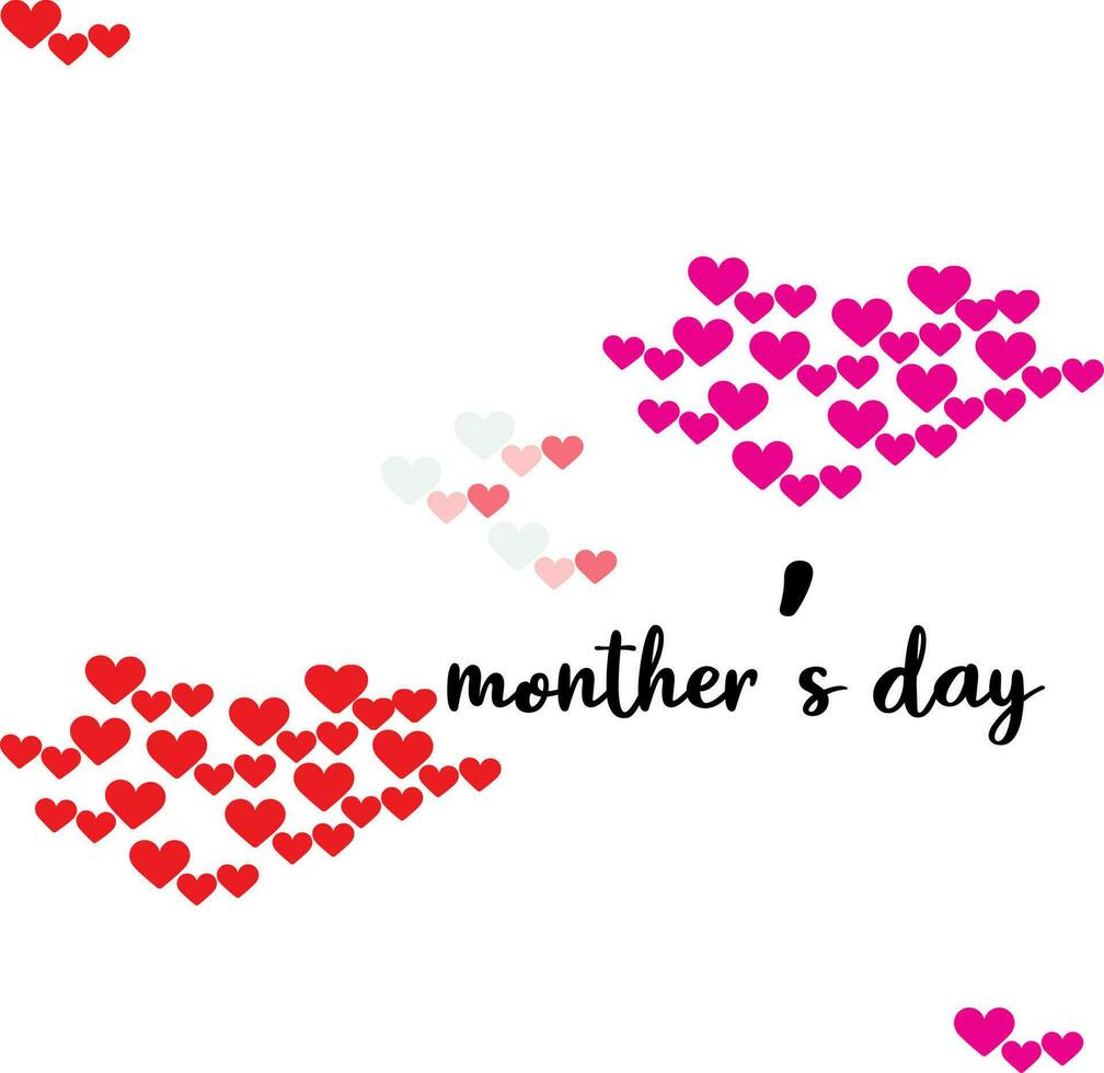 Monther's day background with hearts and love.For design wallpaper,etc. vector