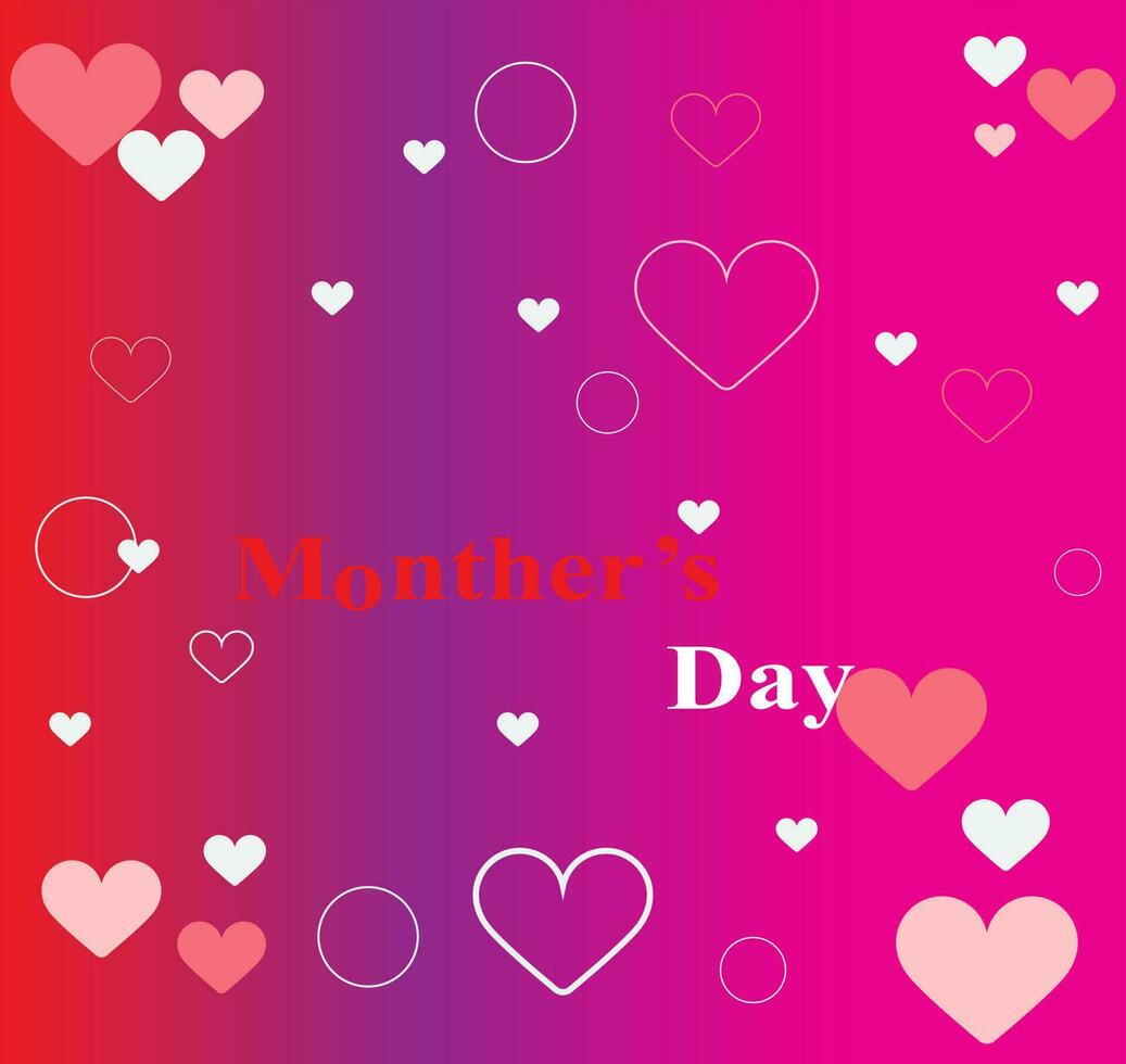 Monther's day background abstracy with hearts.For design banner,etc. vector
