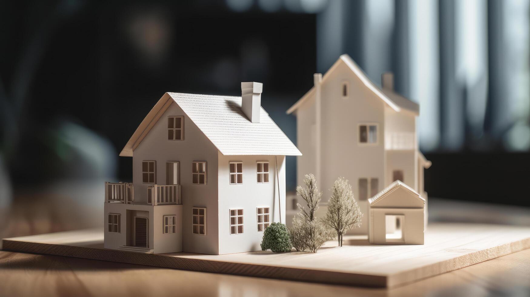 Little house maket. Illustration photo