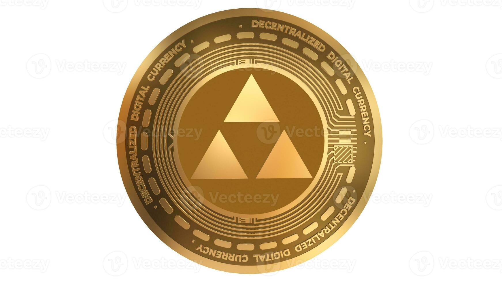 3d hacer dorado autónomo niox criptomoneda moneda símbolo cerca arriba foto