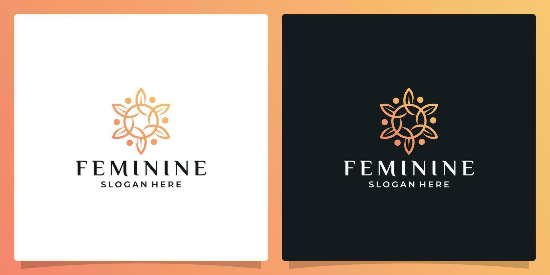 elegante flor logo diseño resumen. lata ser usado para belleza salones, decoraciones, boutiques, balnearios, yoga, cosmético y piel cuidado productos prima vector