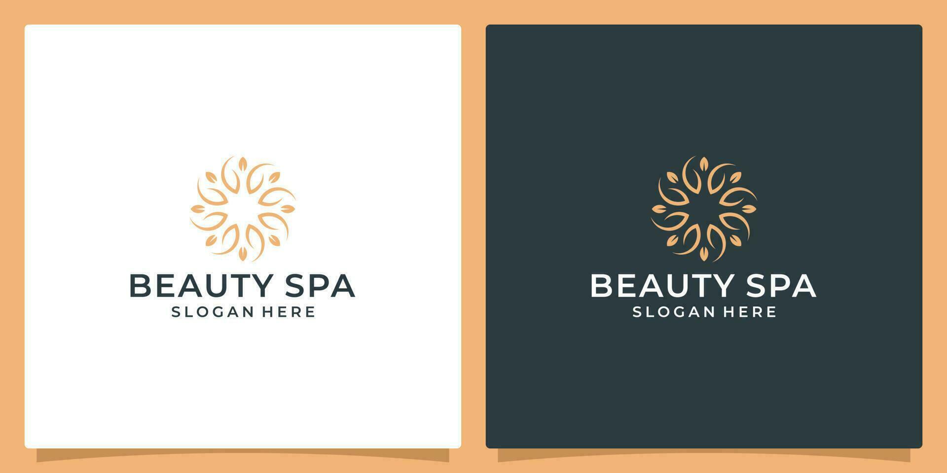 Elegant flower logo design abstract. Can be used for beauty salons, decorations, boutiques, spas, yoga, cosmetic and skin care products. premium vector