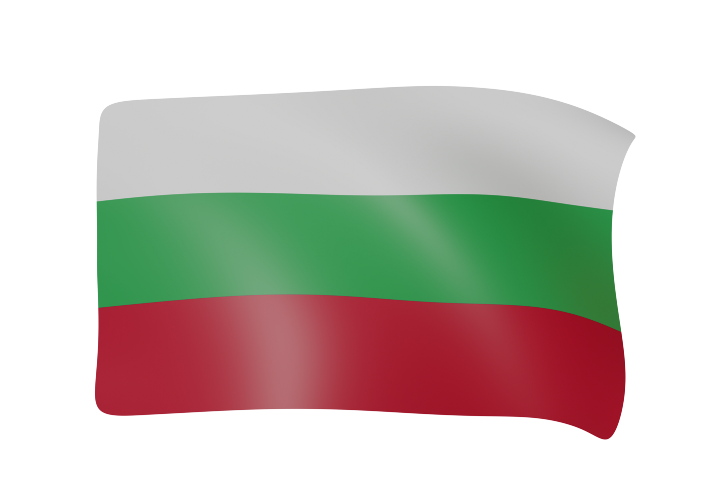 Bulqaria waving flag 3d png