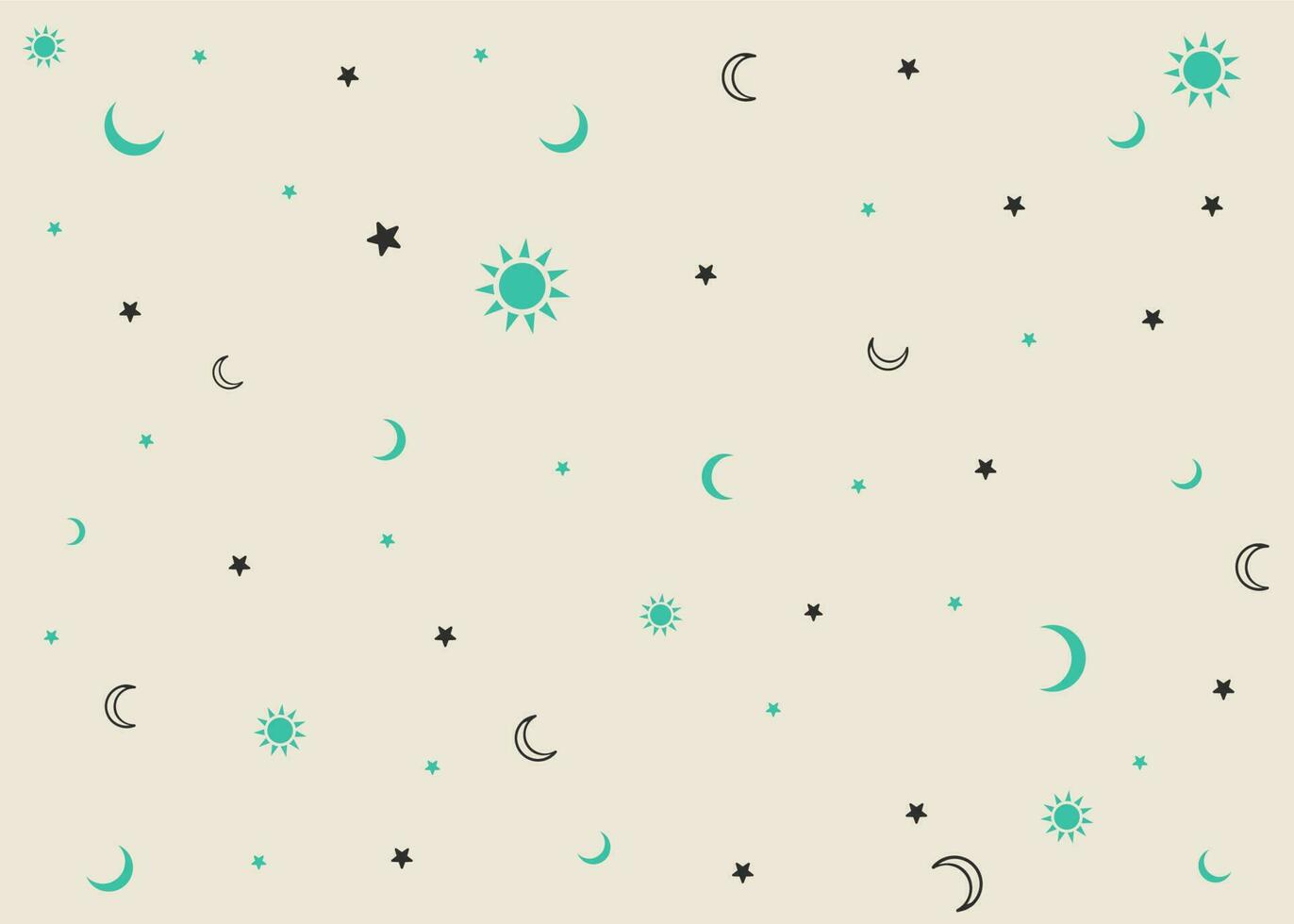 background with start and moon panttern vector