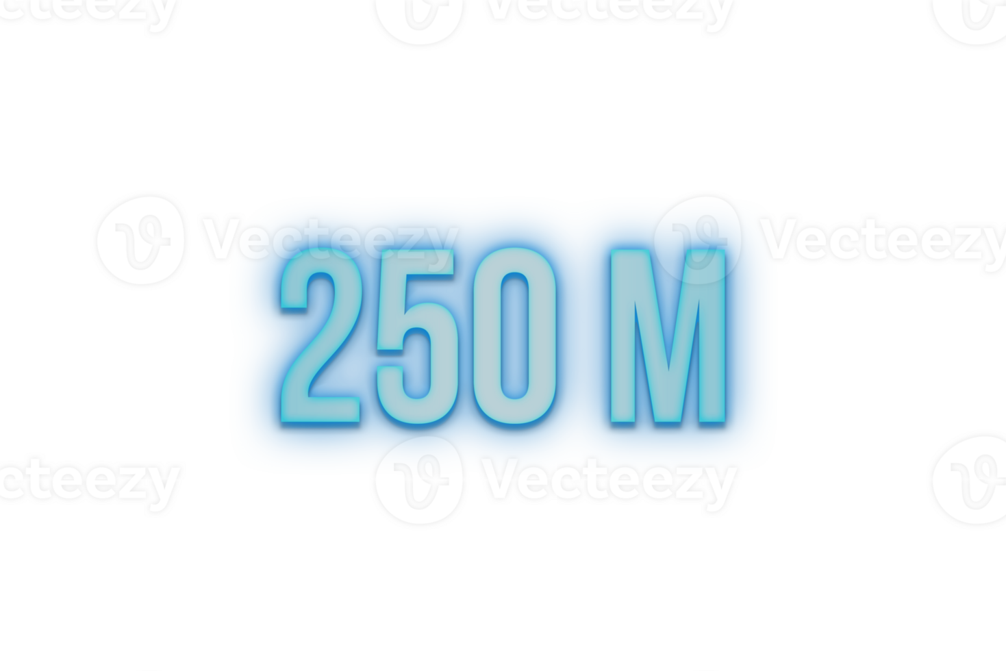 250 million subscribers celebration greeting Number with bannerneon design png
