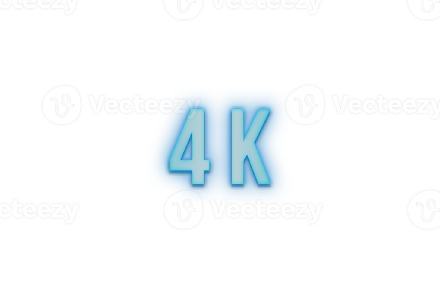 4 k subscribers celebration greeting Number with bannerneon design png