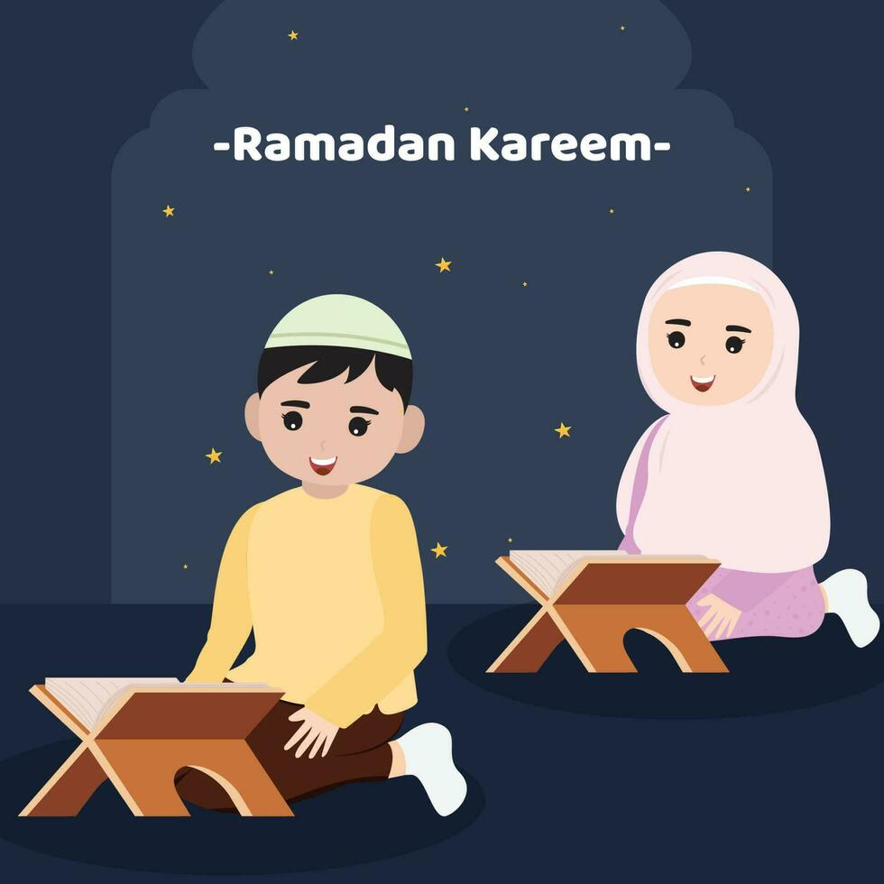 Muslim Kids Vector