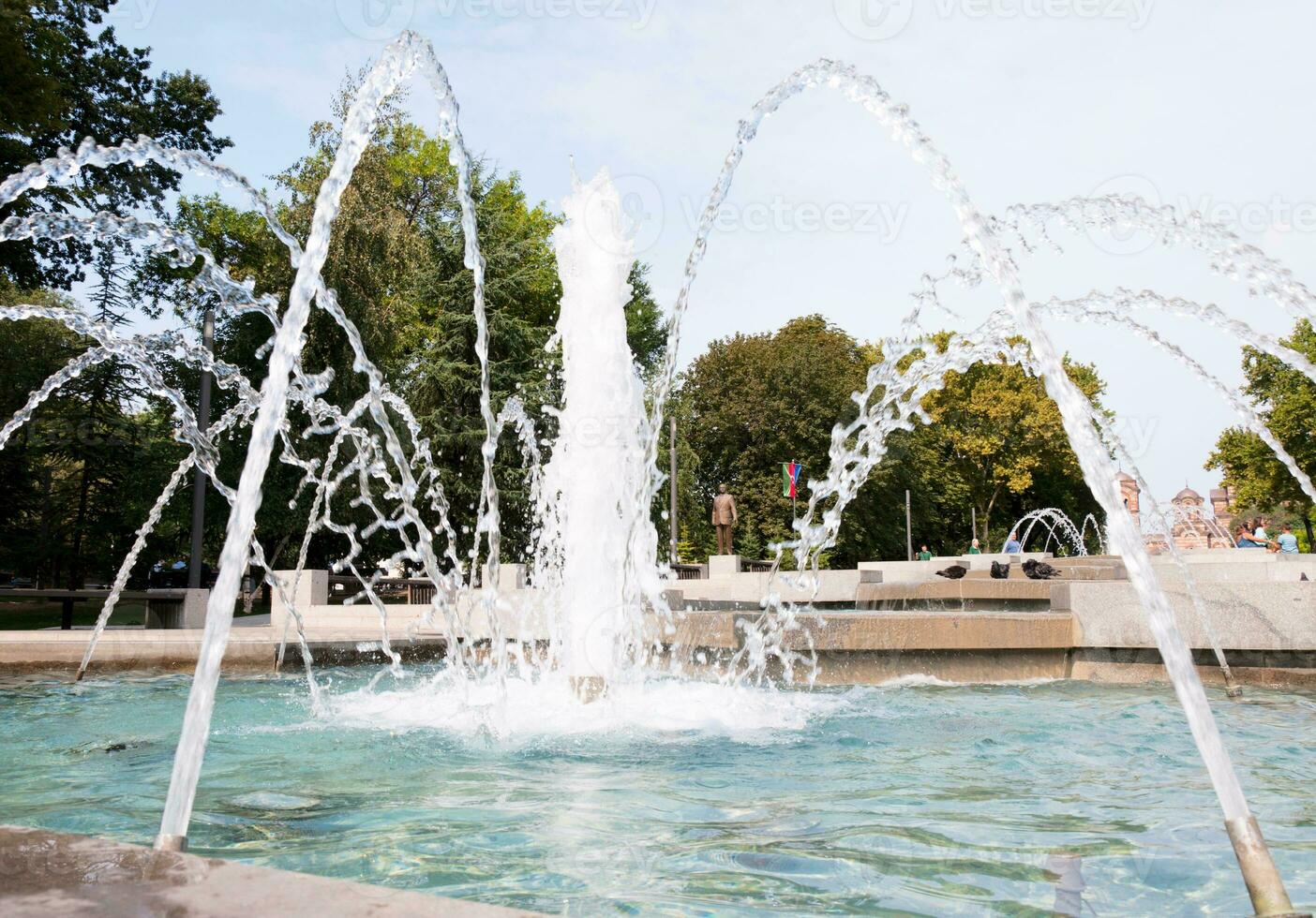 fuente en el parque foto