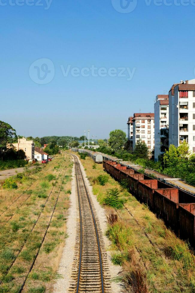 urbano ferrocarril en Belgrado foto