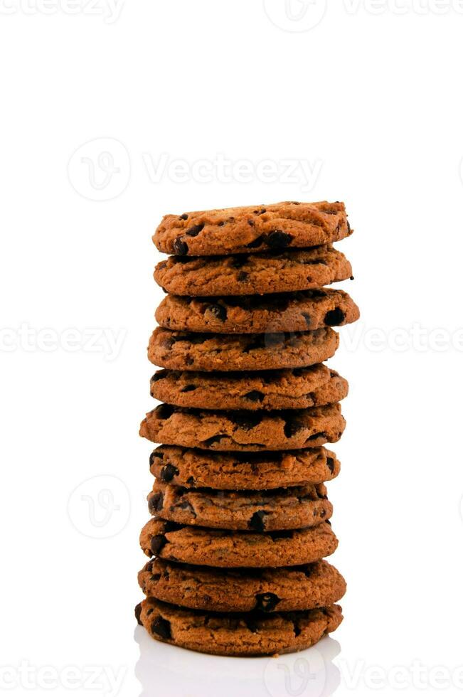 Dark cookies isolated photo