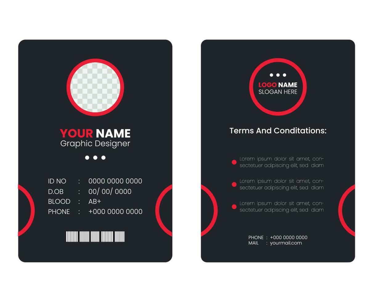 Student Id card vector