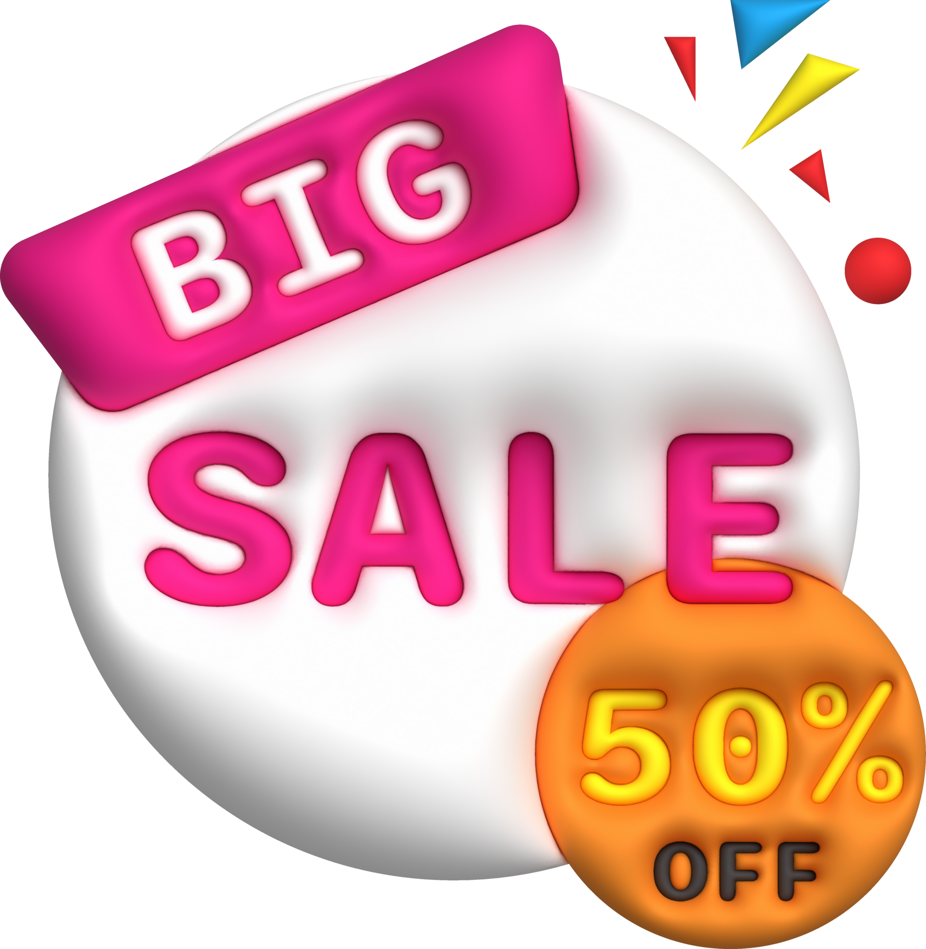 Sale Banner Designshopping Deal Offer Discountbig Sale 50 Percentage Off3d Illustration