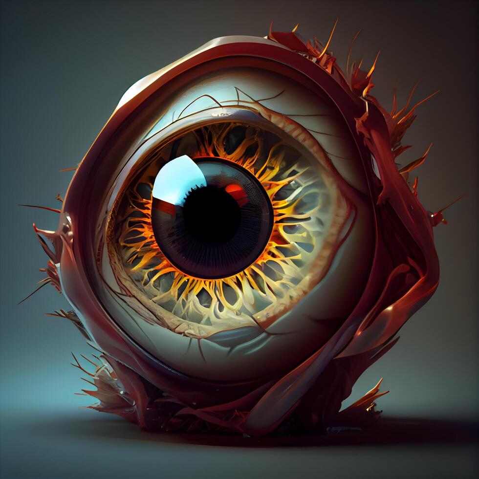 Eye of the dead. 3D illustration. Computer generated image., Image photo