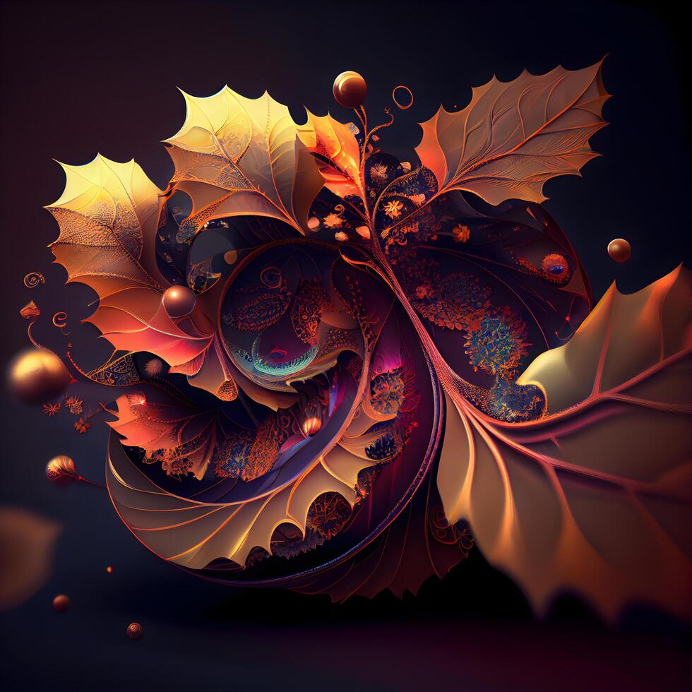 Abstract fractal illustration for creative design, art and entertainment. Computer generated graphics., Image photo