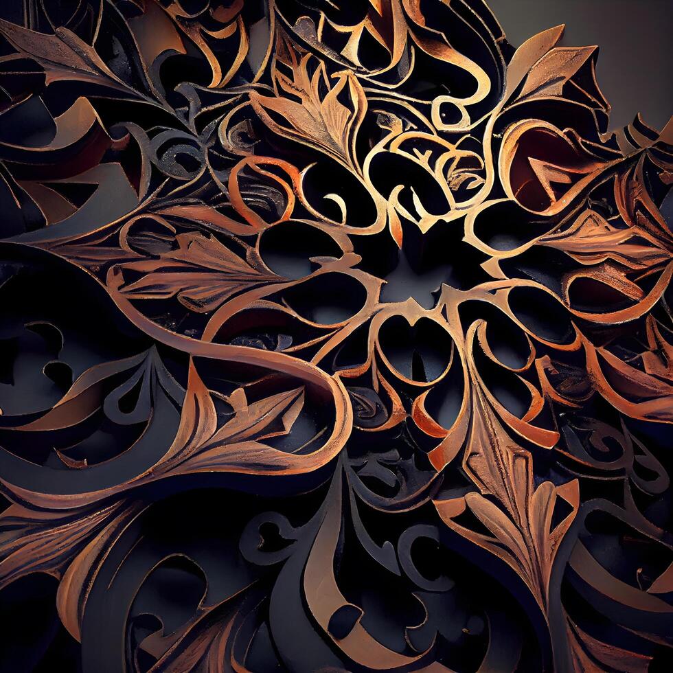 3D render of abstract fractal background. Computer generated graphics., Image photo