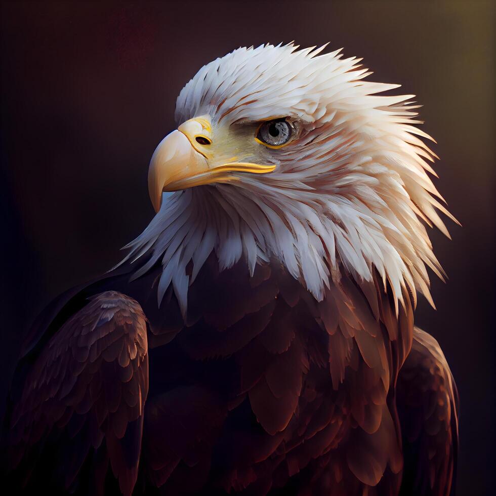 Portrait of a Bald Eagle Haliaeetus leucocephalus, Image photo