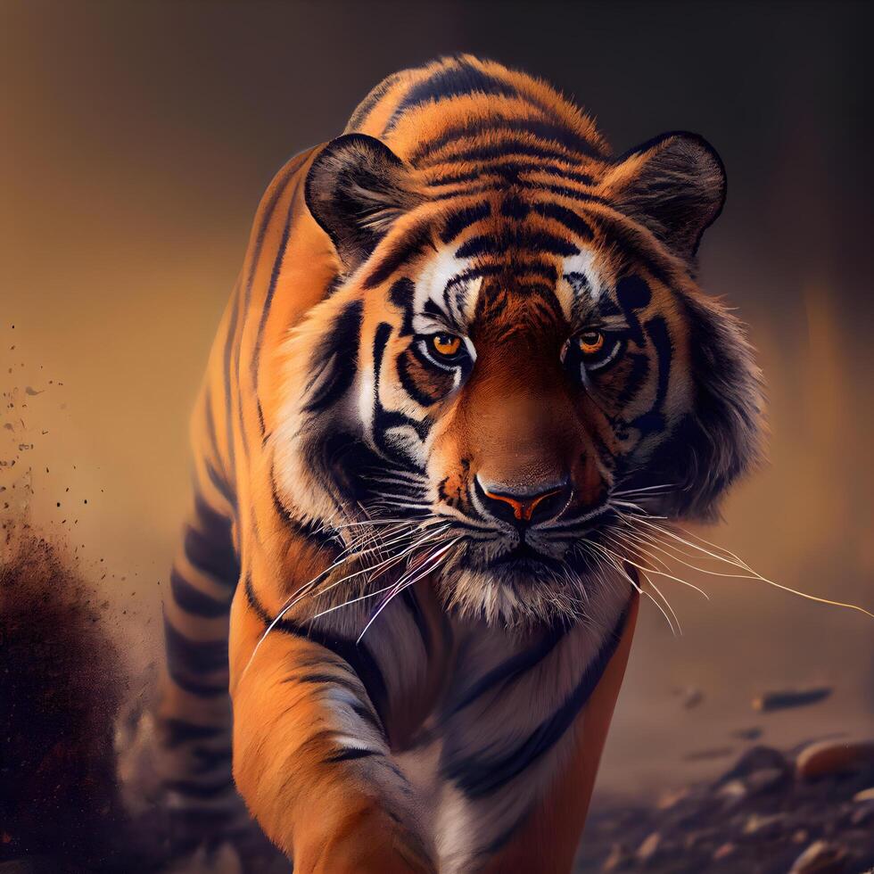 Siberian Tiger in the wild. Wildlife scene from nature., Ai Generative ...