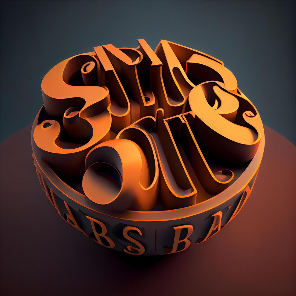 Highly detailed 3D font, letter R uppercase., Image photo