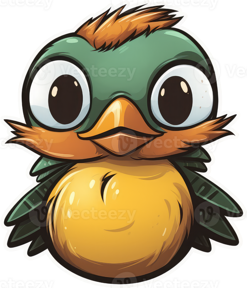 Funny and cute bird transparency sticker, European Bee-eater. . png
