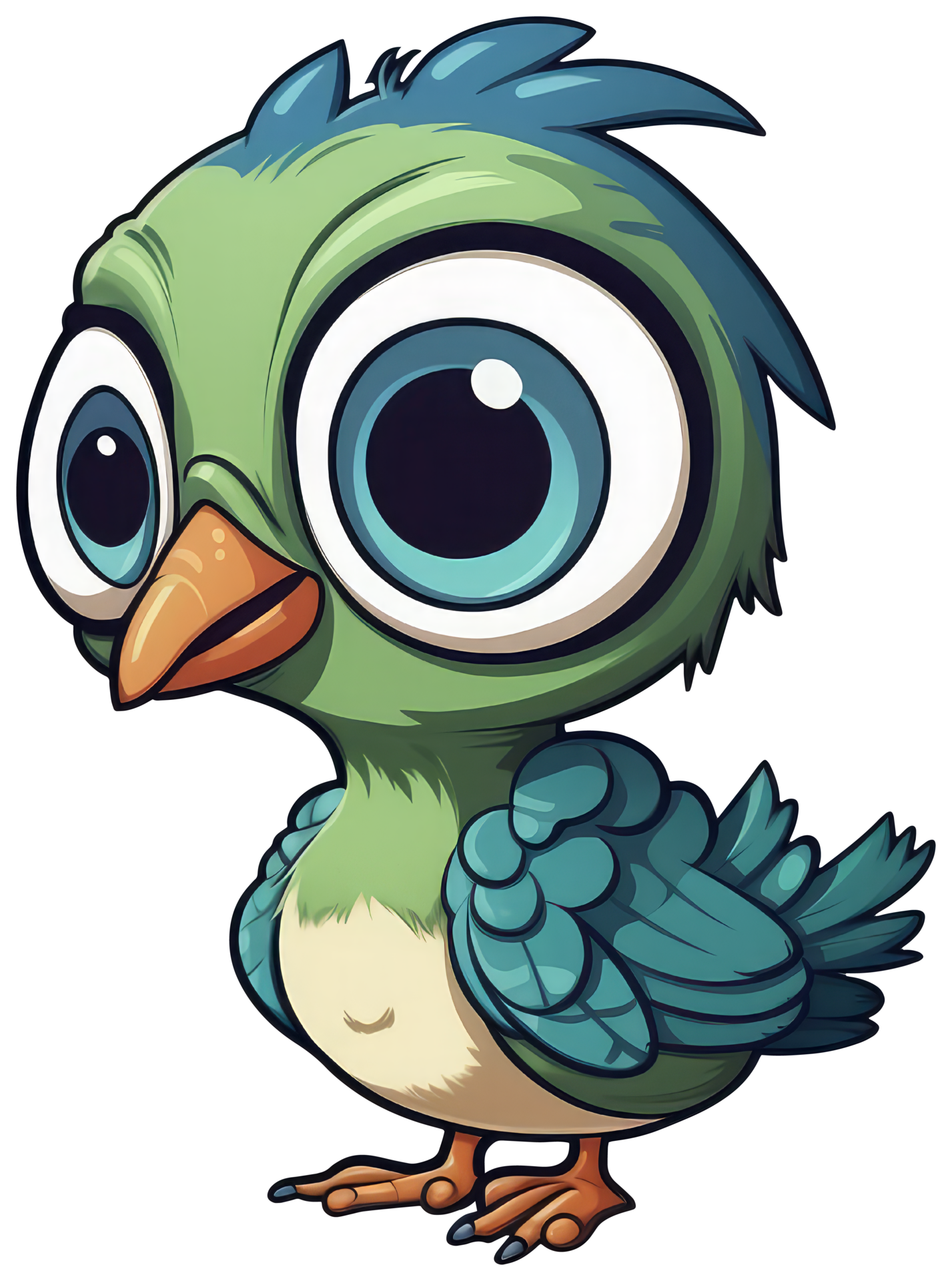 Funny And Cute Bird Transparency Sticker Green Jay 23574959 PNG Funny And Cute Bird Transparency Sticker Green Jay 23574959 PNG