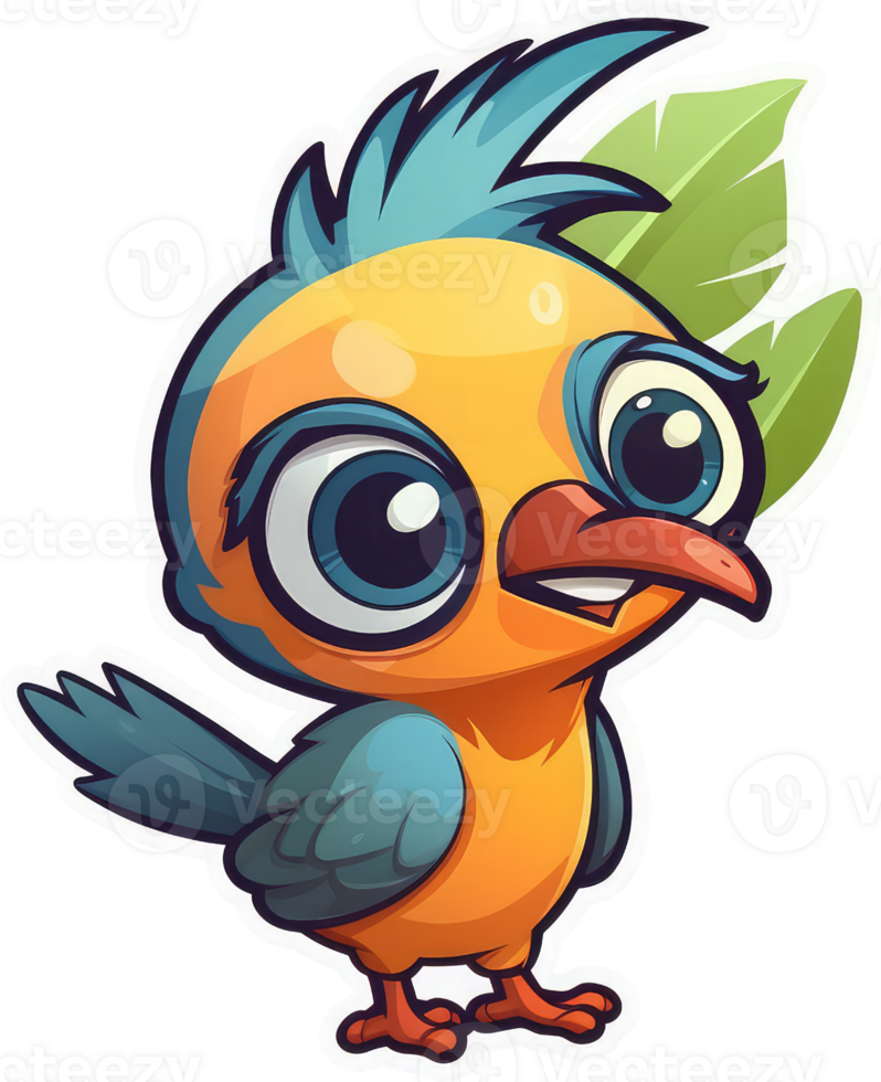 Funny and cute bird transparency sticker, Greater Bird-of-Paradise. . png