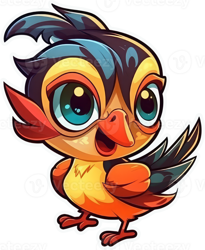 Funny and cute bird transparency sticker, Superb Bird-of-Paradise. . png