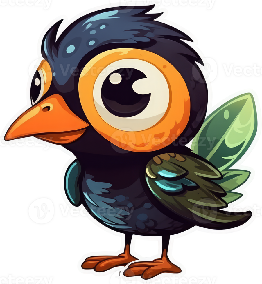 Funny and cute bird transparency sticker, Wilson's Bird-of-Paradise. . png