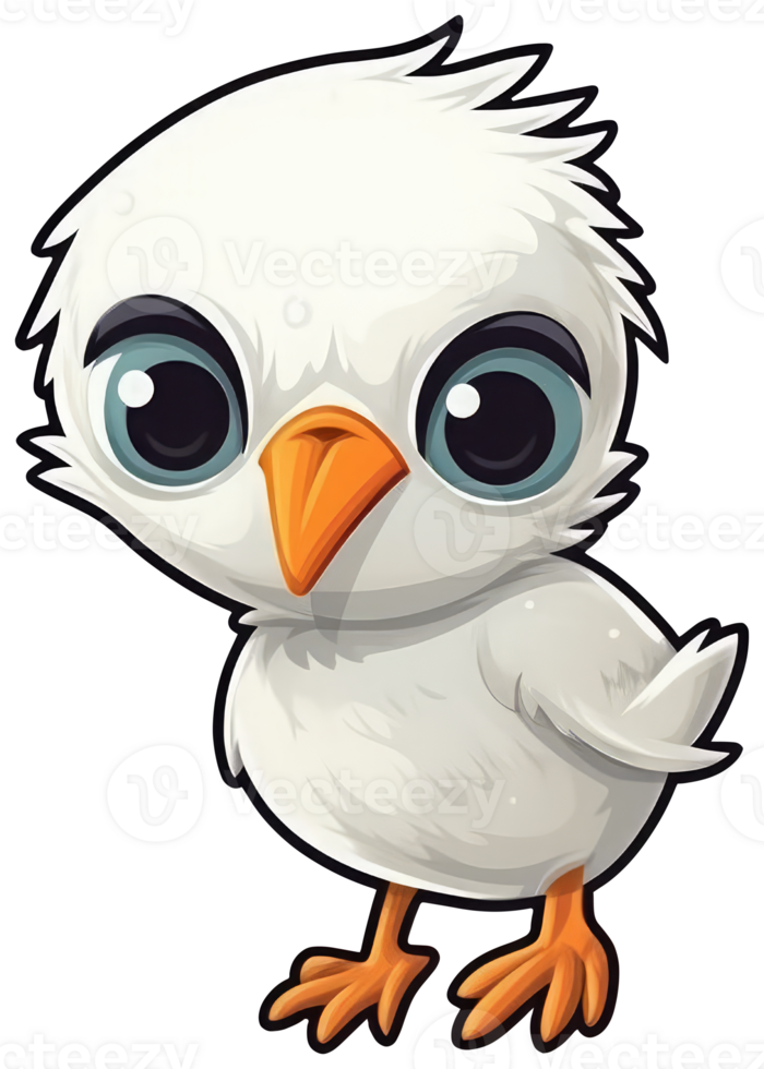 Funny and cute bird transparency sticker, White-tailed Tropicbird. . png