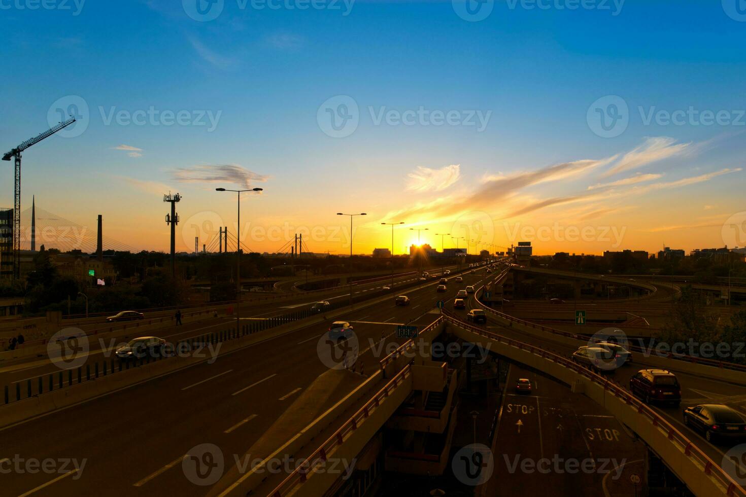 Belgrade dusk view photo