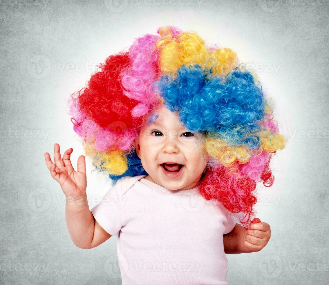 Happy baby clown photo