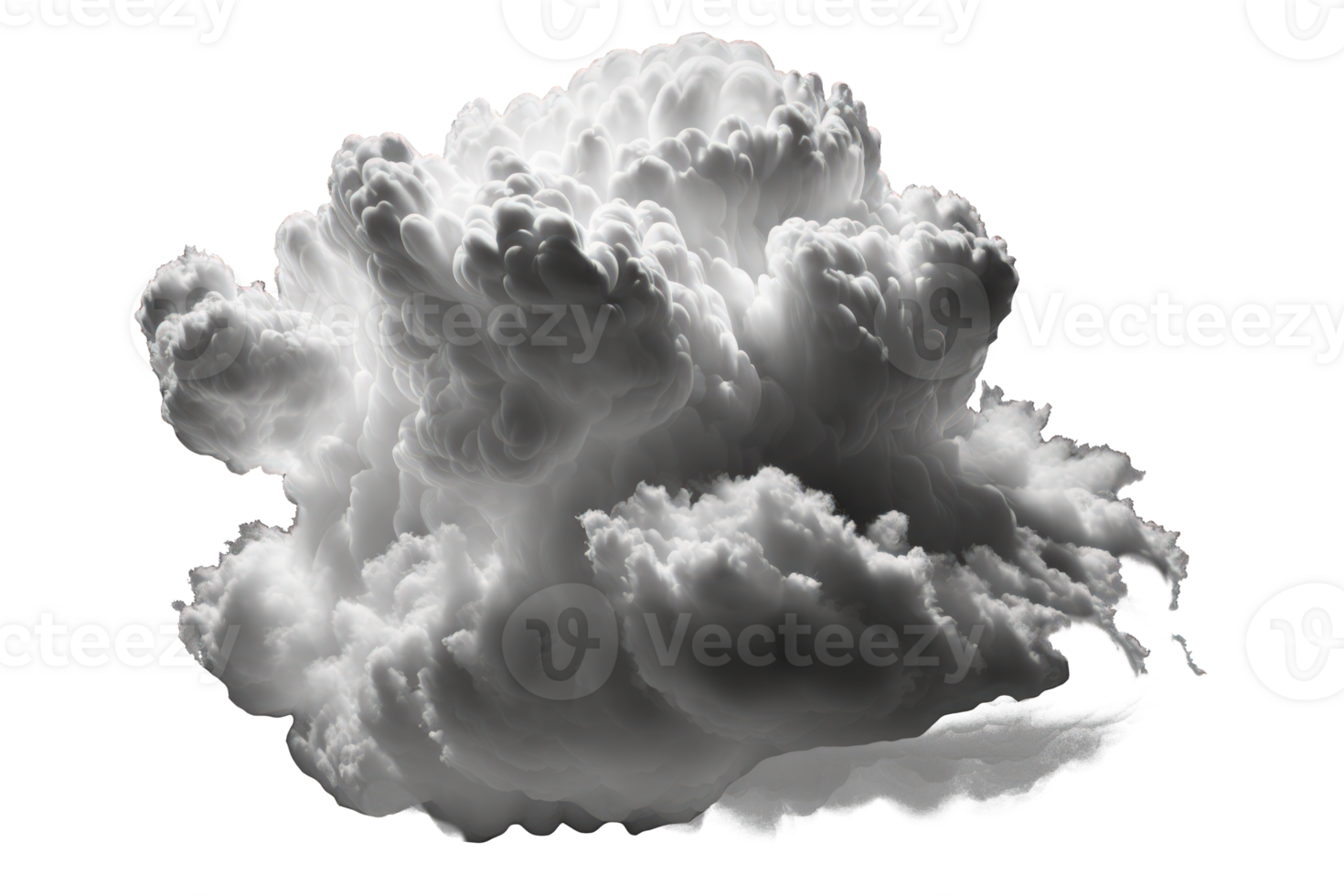 ein heiter Szene von flauschige Weiß Wolken schwebend auf ein klar, transparent Hintergrund, hervorrufen ein Sinn von Ruhe und Ruhe.generativ ai png