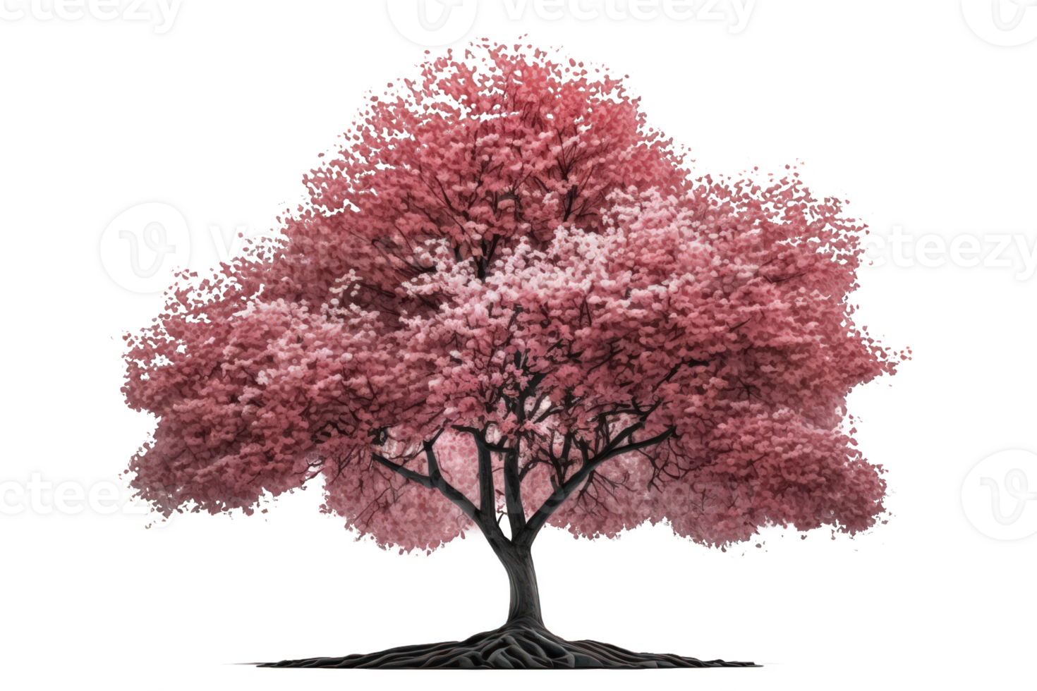 This image features a stunning cherry tree set against a transparent background, allowing the intricate details of the tree to stand out. png