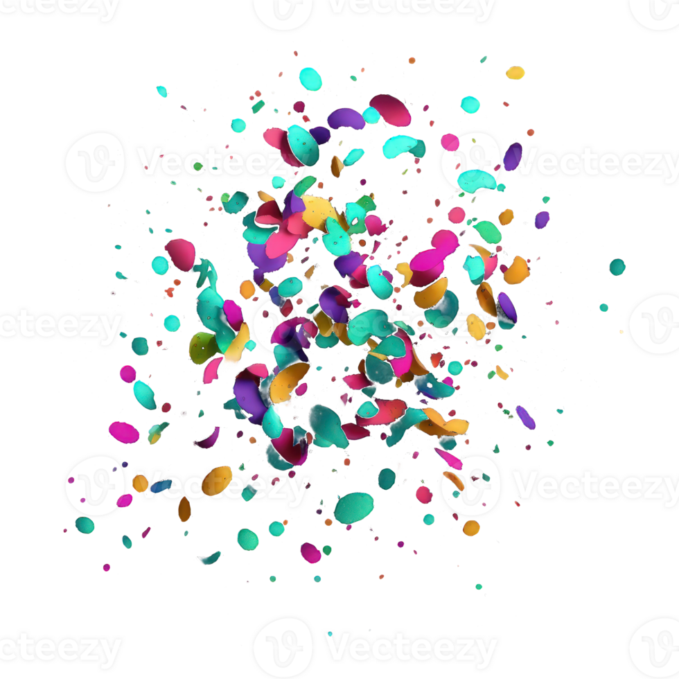 The image is a flurry of brightness, with multicolored confetti sprinkled over a translucent surface. png