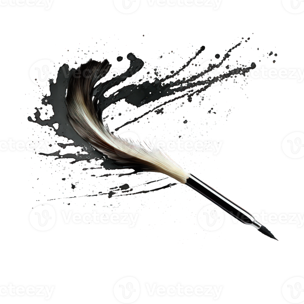 The image features a realistic brush stroke rendered on a transparent background, creating a fluid and organic visual effect. png