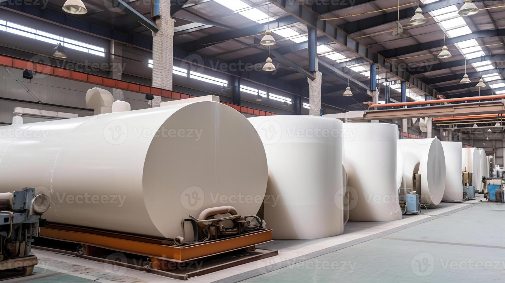 Fiberglass production industry equipment at manufacture background, Production industry equipment at manufacture background, photo