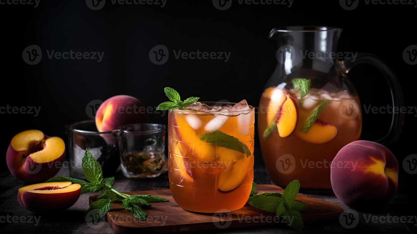 Cool off this summer with this delicious and refreshing Peach-Lavender Black Iced Tea. This tea tastes great and is a big crowd pleaser, photo