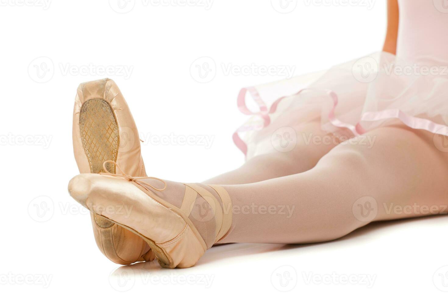 Detail of ballet dancer's feet photo