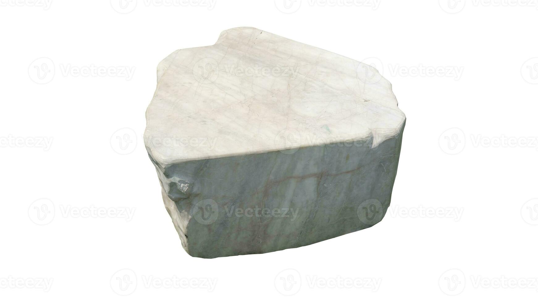 Chair outdoor made from granite stone. Stone surface is smooth and soft white. on isolated white background with clipping path. photo