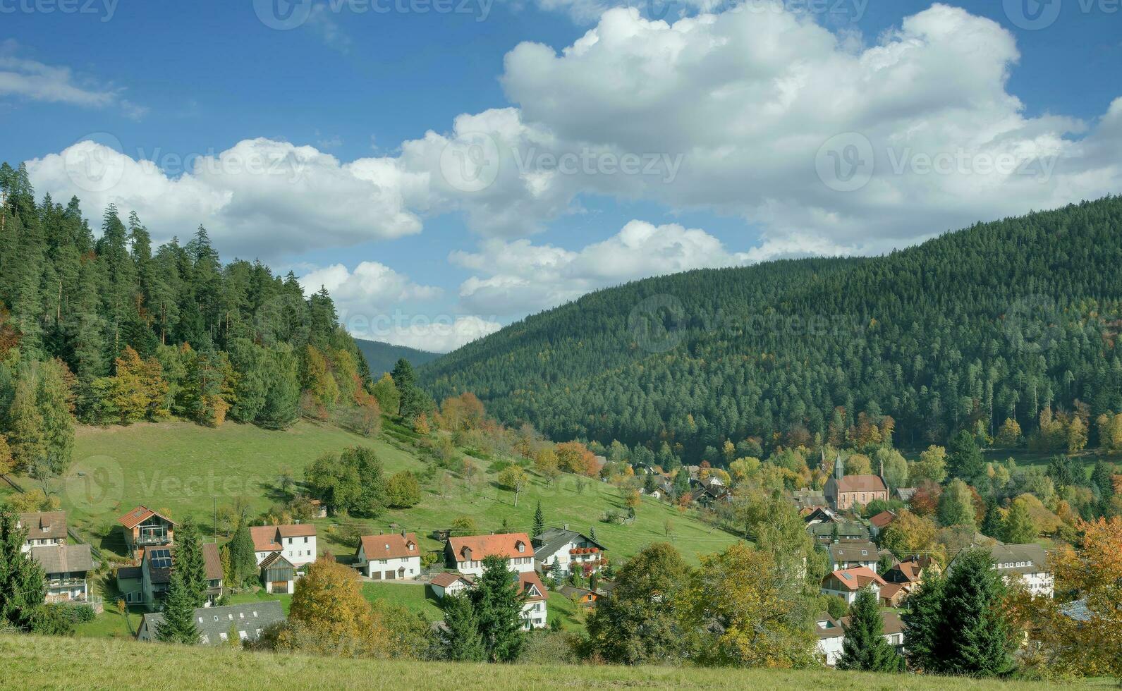 pueblo de enzkloesterle,negro bosque,alemania foto