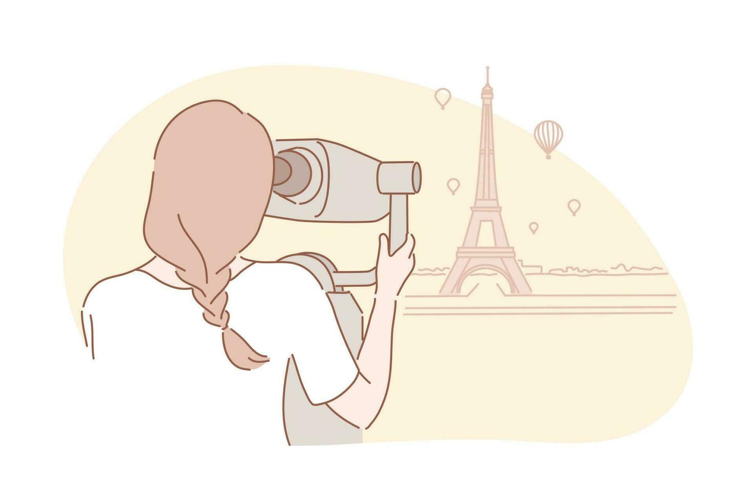 Sightseeng, travel, tourism concept vector