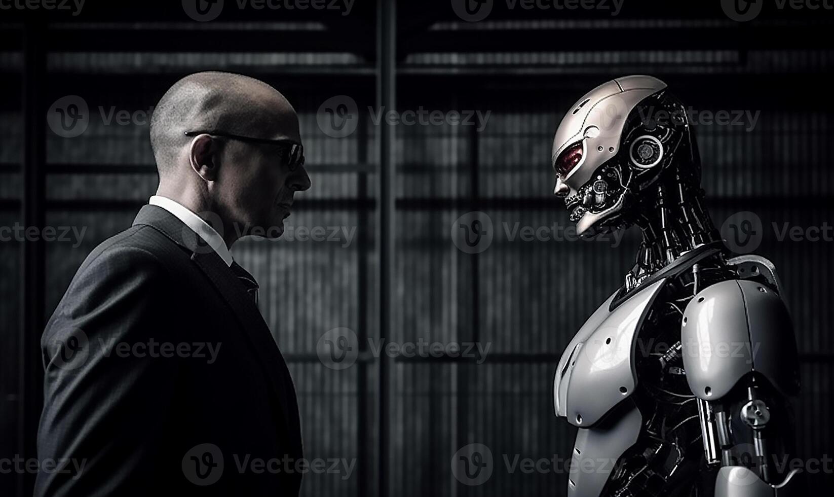 Future AI Robots and Cyborgs Redefine Humanity created with Technology photo