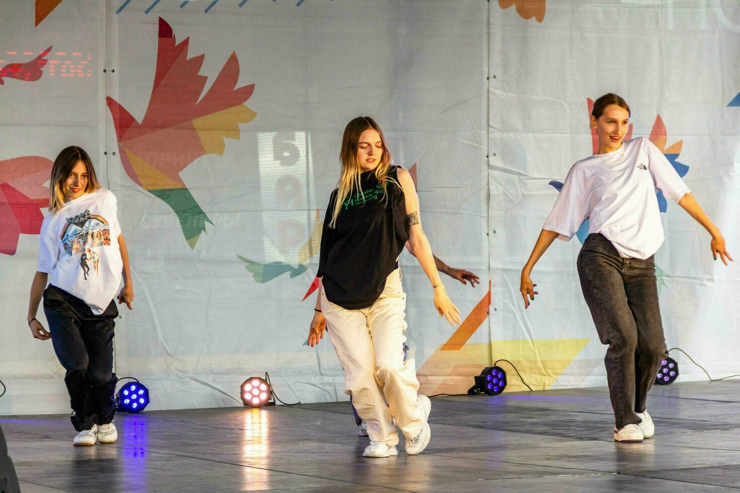 Grodno, Belarus - September 03, 2022 Youth Center Grodno, street PRO100 DANCE, dance festival with the participation of choreographic groups of different genres. photo