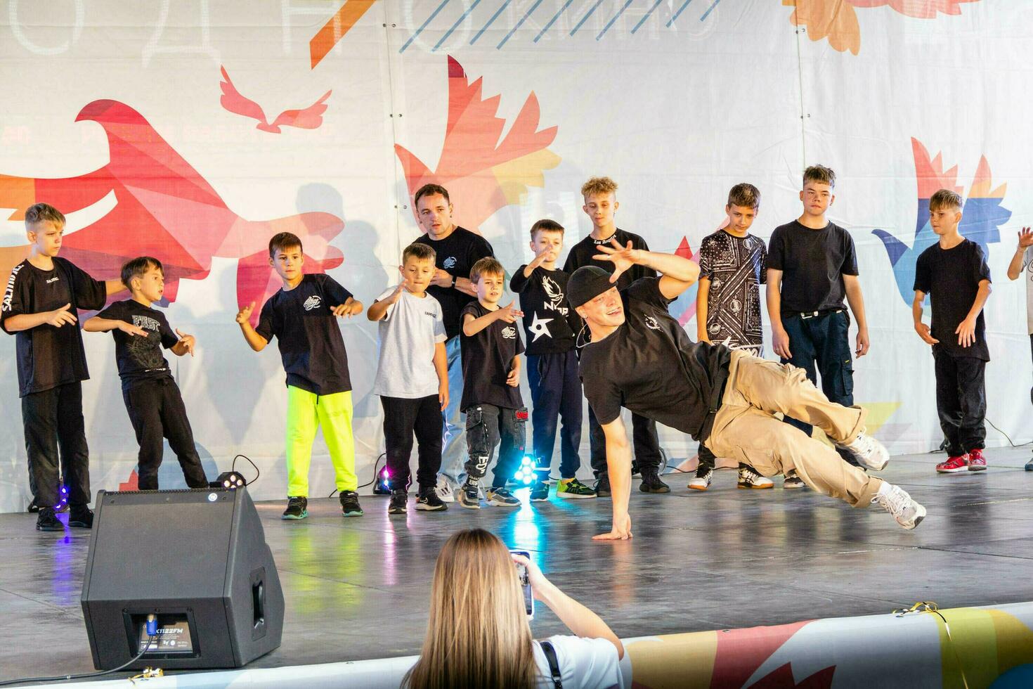 Grodno, Belarus - September 03, 2022 Youth Center Grodno, street PRO100 DANCE, dance festival with the participation of choreographic groups of different genres. photo