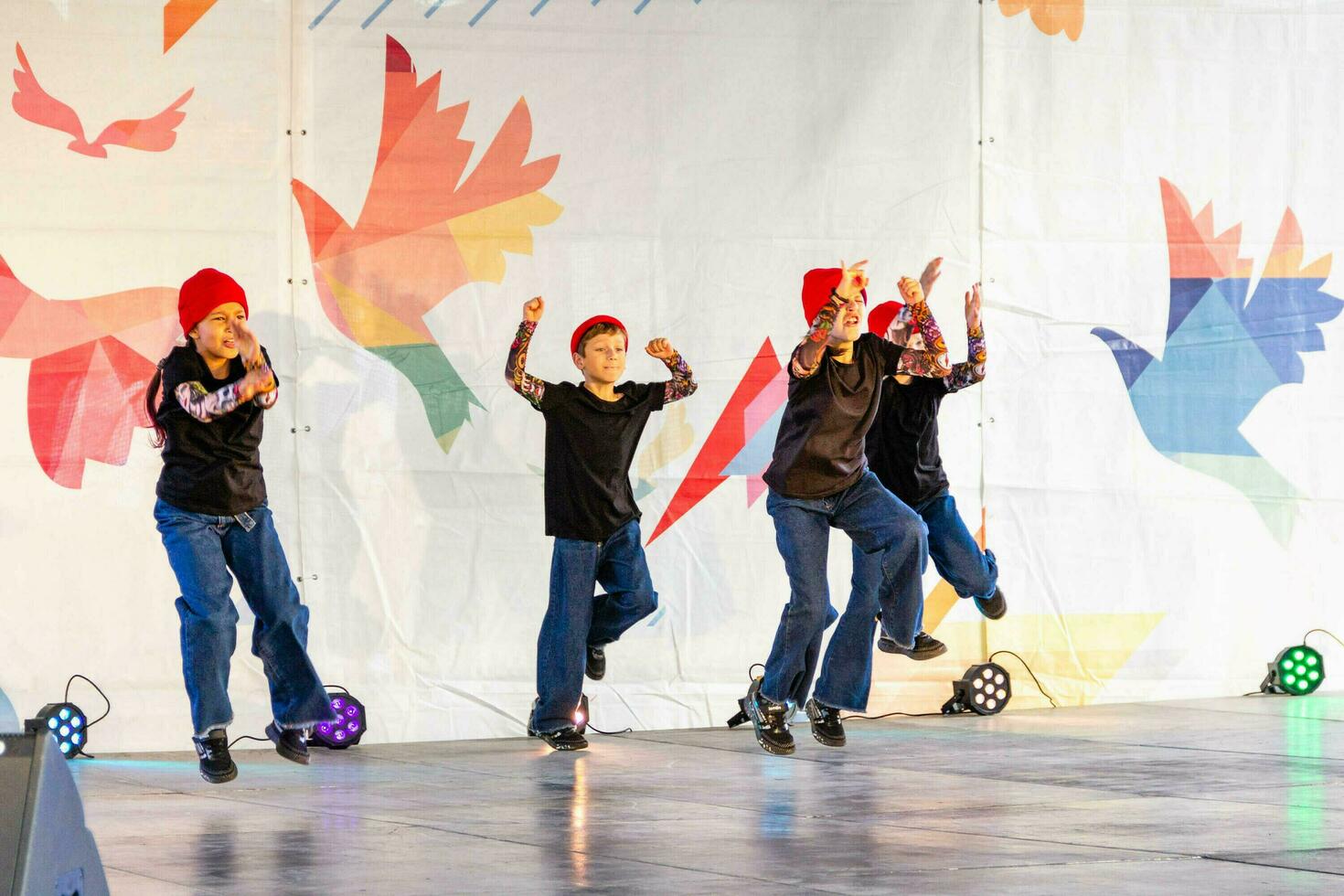 Grodno, Belarus - September 03, 2022 Youth Center Grodno, street PRO100 DANCE, dance festival with the participation of choreographic groups of different genres. photo