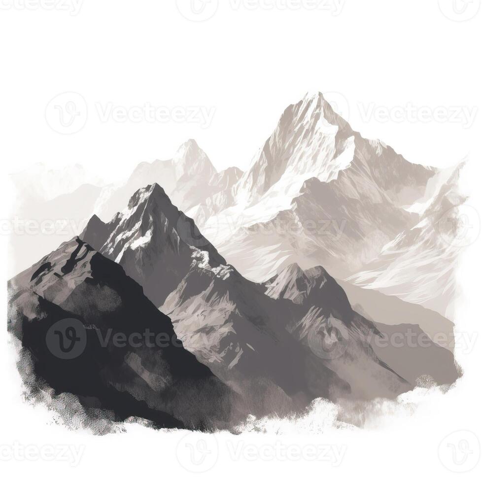 Mountains pencil drawing simple illustration of Mountains pencil drawing simple photo